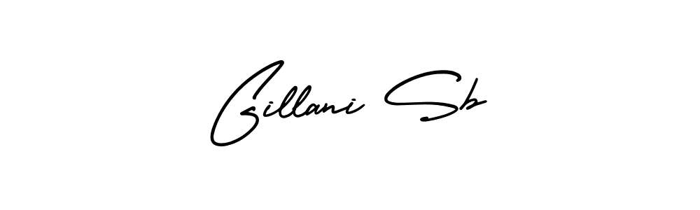 This is the best signature style for the Gillani Sb name. Also you like these signature font (AmerikaSignatureDemo-Regular). Mix name signature. Gillani Sb signature style 3 images and pictures png
