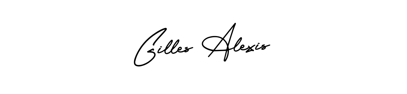 Make a beautiful signature design for name Gilles Alexis. With this signature (AmerikaSignatureDemo-Regular) style, you can create a handwritten signature for free. Gilles Alexis signature style 3 images and pictures png