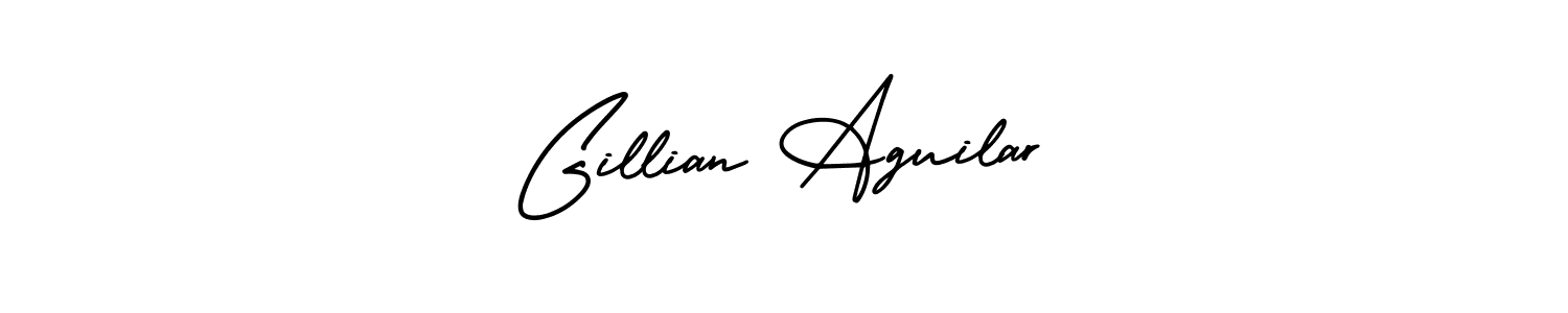 Make a beautiful signature design for name Gillian Aguilar. With this signature (AmerikaSignatureDemo-Regular) style, you can create a handwritten signature for free. Gillian Aguilar signature style 3 images and pictures png