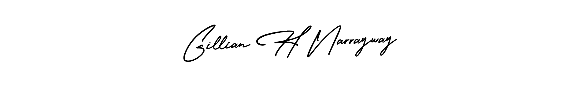 Best and Professional Signature Style for Gillian H Narrayway. AmerikaSignatureDemo-Regular Best Signature Style Collection. Gillian H Narrayway signature style 3 images and pictures png