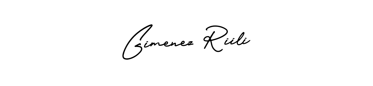 Gimenez Riili stylish signature style. Best Handwritten Sign (AmerikaSignatureDemo-Regular) for my name. Handwritten Signature Collection Ideas for my name Gimenez Riili. Gimenez Riili signature style 3 images and pictures png