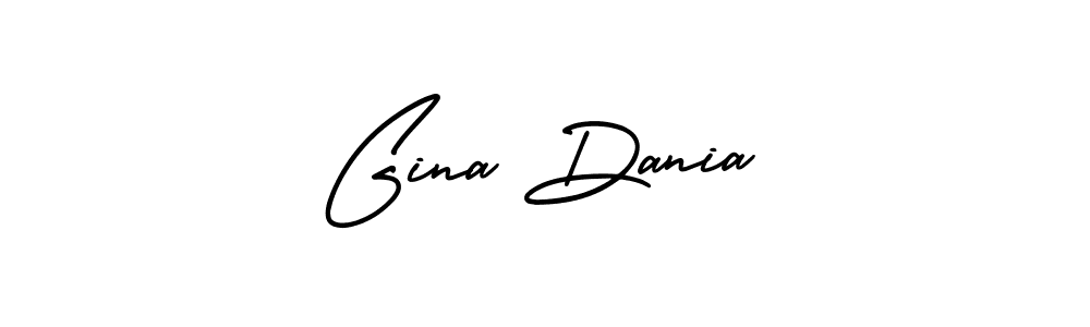 How to make Gina Dania name signature. Use AmerikaSignatureDemo-Regular style for creating short signs online. This is the latest handwritten sign. Gina Dania signature style 3 images and pictures png