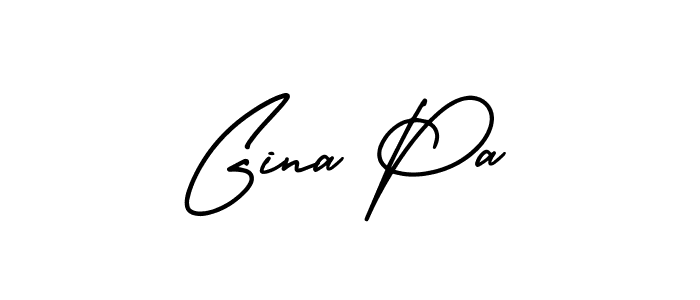 Gina Pa stylish signature style. Best Handwritten Sign (AmerikaSignatureDemo-Regular) for my name. Handwritten Signature Collection Ideas for my name Gina Pa. Gina Pa signature style 3 images and pictures png