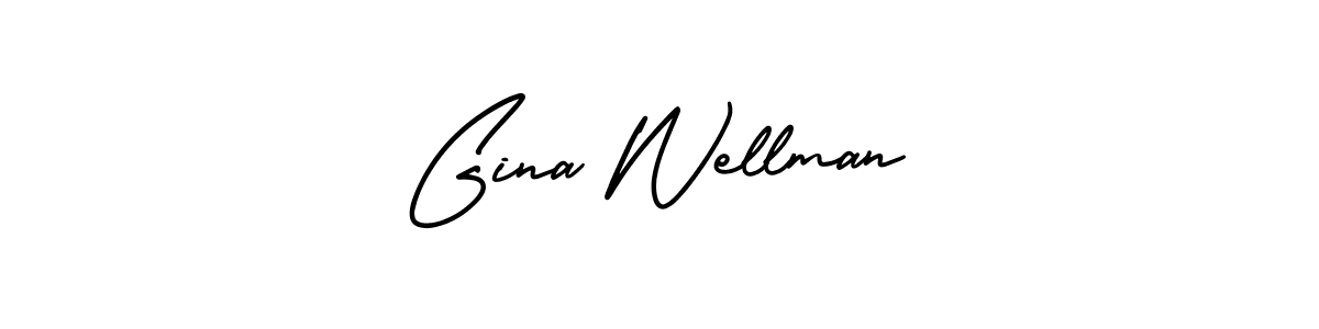 Make a beautiful signature design for name Gina Wellman. With this signature (AmerikaSignatureDemo-Regular) style, you can create a handwritten signature for free. Gina Wellman signature style 3 images and pictures png