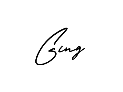 Ging stylish signature style. Best Handwritten Sign (AmerikaSignatureDemo-Regular) for my name. Handwritten Signature Collection Ideas for my name Ging. Ging signature style 3 images and pictures png