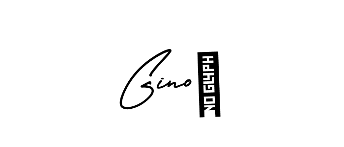 The best way (AmerikaSignatureDemo-Regular) to make a short signature is to pick only two or three words in your name. The name Gino♡ include a total of six letters. For converting this name. Gino♡ signature style 3 images and pictures png