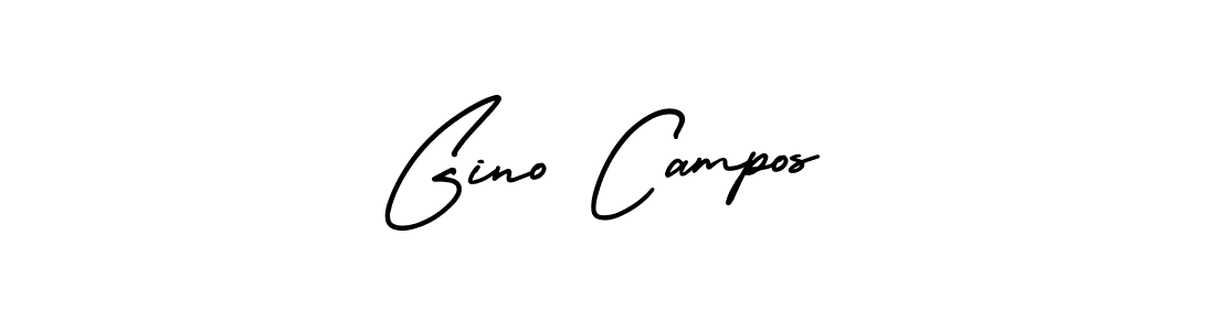 Create a beautiful signature design for name Gino Campos. With this signature (AmerikaSignatureDemo-Regular) fonts, you can make a handwritten signature for free. Gino Campos signature style 3 images and pictures png