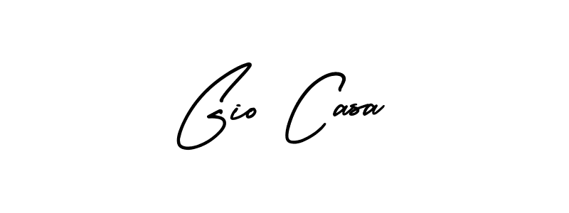 How to make Gio Casa name signature. Use AmerikaSignatureDemo-Regular style for creating short signs online. This is the latest handwritten sign. Gio Casa signature style 3 images and pictures png