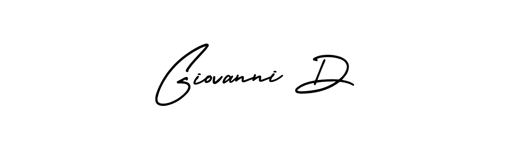 You should practise on your own different ways (AmerikaSignatureDemo-Regular) to write your name (Giovanni D) in signature. don't let someone else do it for you. Giovanni D signature style 3 images and pictures png