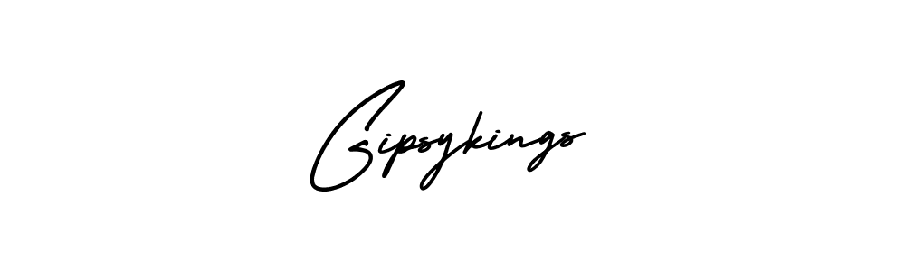 You should practise on your own different ways (AmerikaSignatureDemo-Regular) to write your name (Gipsykings) in signature. don't let someone else do it for you. Gipsykings signature style 3 images and pictures png