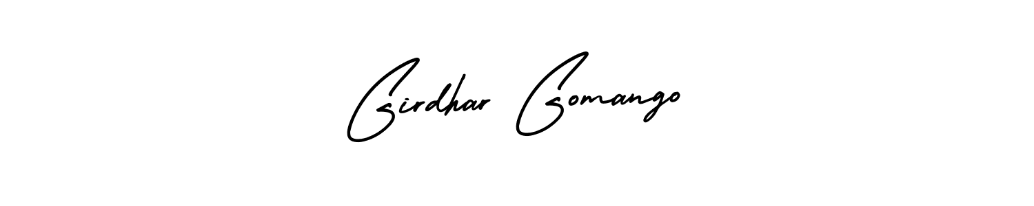 Create a beautiful signature design for name Girdhar Gomango. With this signature (AmerikaSignatureDemo-Regular) fonts, you can make a handwritten signature for free. Girdhar Gomango signature style 3 images and pictures png