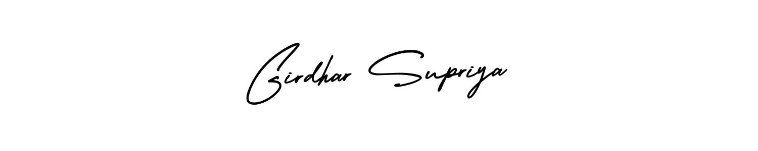 Girdhar Supriya stylish signature style. Best Handwritten Sign (AmerikaSignatureDemo-Regular) for my name. Handwritten Signature Collection Ideas for my name Girdhar Supriya. Girdhar Supriya signature style 3 images and pictures png