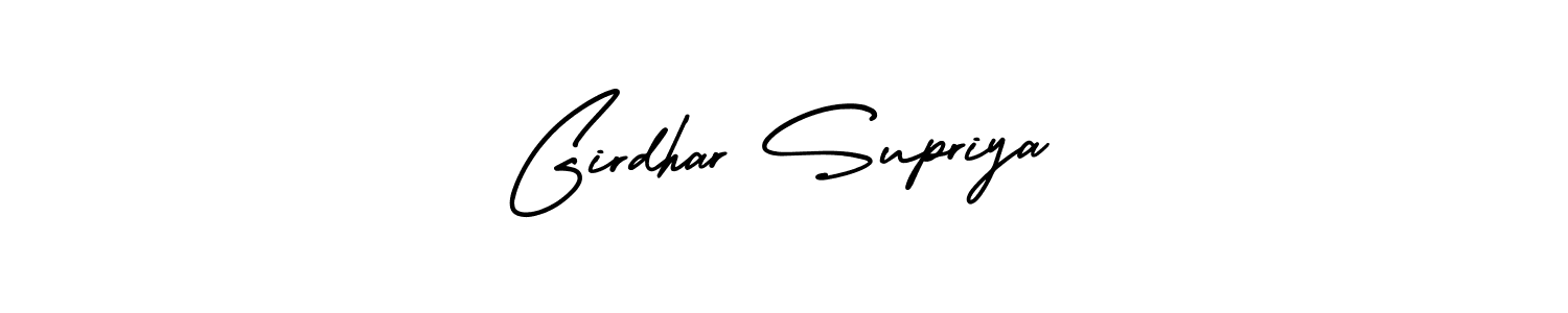 Design your own signature with our free online signature maker. With this signature software, you can create a handwritten (AmerikaSignatureDemo-Regular) signature for name Girdhar Supriya. Girdhar Supriya signature style 3 images and pictures png