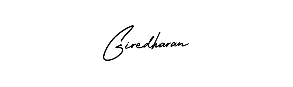 You should practise on your own different ways (AmerikaSignatureDemo-Regular) to write your name (Giredharan) in signature. don't let someone else do it for you. Giredharan signature style 3 images and pictures png