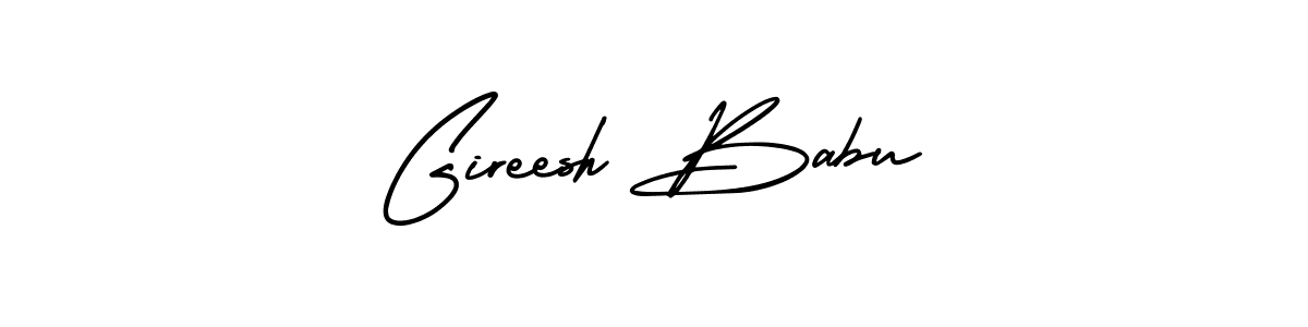 Make a beautiful signature design for name Gireesh Babu. With this signature (AmerikaSignatureDemo-Regular) style, you can create a handwritten signature for free. Gireesh Babu signature style 3 images and pictures png