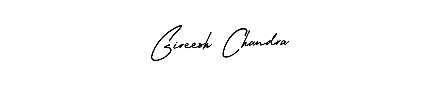 Make a beautiful signature design for name Gireesh Chandra. With this signature (AmerikaSignatureDemo-Regular) style, you can create a handwritten signature for free. Gireesh Chandra signature style 3 images and pictures png