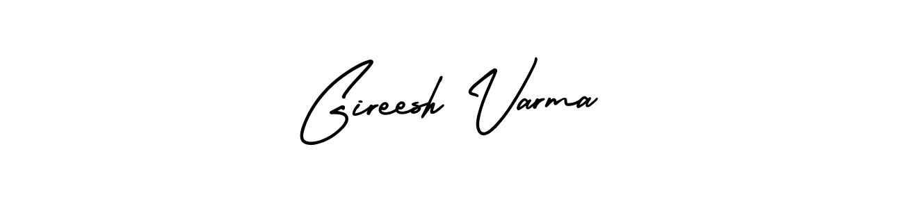 AmerikaSignatureDemo-Regular is a professional signature style that is perfect for those who want to add a touch of class to their signature. It is also a great choice for those who want to make their signature more unique. Get Gireesh Varma name to fancy signature for free. Gireesh Varma signature style 3 images and pictures png