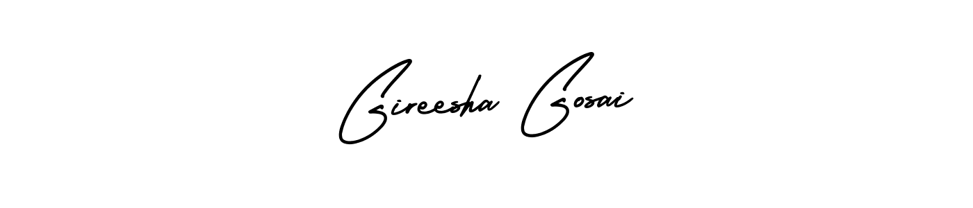 Design your own signature with our free online signature maker. With this signature software, you can create a handwritten (AmerikaSignatureDemo-Regular) signature for name Gireesha Gosai. Gireesha Gosai signature style 3 images and pictures png