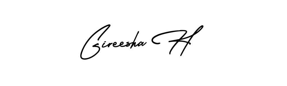 Check out images of Autograph of Gireesha H name. Actor Gireesha H Signature Style. AmerikaSignatureDemo-Regular is a professional sign style online. Gireesha H signature style 3 images and pictures png