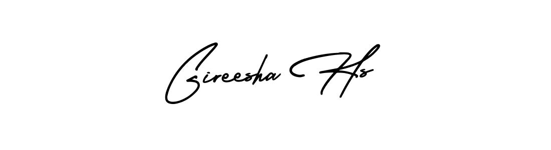 Best and Professional Signature Style for Gireesha Hs. AmerikaSignatureDemo-Regular Best Signature Style Collection. Gireesha Hs signature style 3 images and pictures png