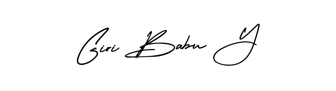 How to make Giri Babu Y signature? AmerikaSignatureDemo-Regular is a professional autograph style. Create handwritten signature for Giri Babu Y name. Giri Babu Y signature style 3 images and pictures png