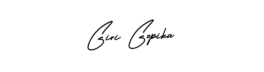 Giri Gopika stylish signature style. Best Handwritten Sign (AmerikaSignatureDemo-Regular) for my name. Handwritten Signature Collection Ideas for my name Giri Gopika. Giri Gopika signature style 3 images and pictures png