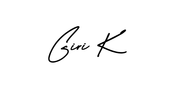 Giri K stylish signature style. Best Handwritten Sign (AmerikaSignatureDemo-Regular) for my name. Handwritten Signature Collection Ideas for my name Giri K. Giri K signature style 3 images and pictures png