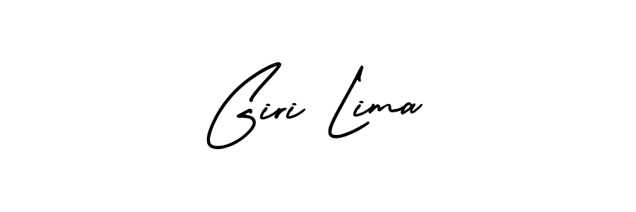 Design your own signature with our free online signature maker. With this signature software, you can create a handwritten (AmerikaSignatureDemo-Regular) signature for name Giri Lima. Giri Lima signature style 3 images and pictures png