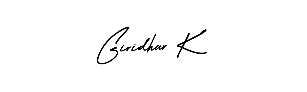 Also we have Giridhar K name is the best signature style. Create professional handwritten signature collection using AmerikaSignatureDemo-Regular autograph style. Giridhar K signature style 3 images and pictures png