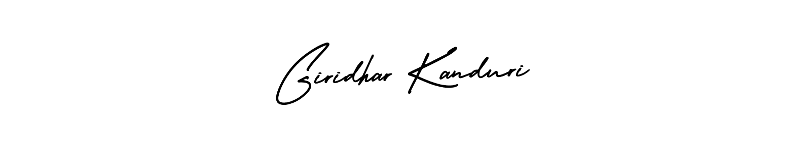 Make a beautiful signature design for name Giridhar Kanduri. With this signature (AmerikaSignatureDemo-Regular) style, you can create a handwritten signature for free. Giridhar Kanduri signature style 3 images and pictures png