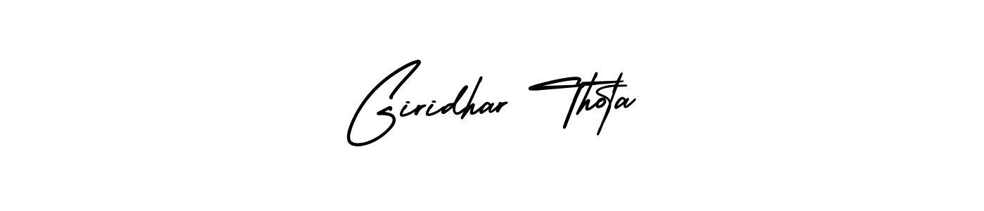 How to make Giridhar Thota signature? AmerikaSignatureDemo-Regular is a professional autograph style. Create handwritten signature for Giridhar Thota name. Giridhar Thota signature style 3 images and pictures png