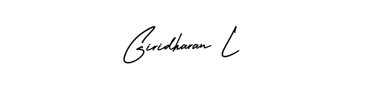 Make a beautiful signature design for name Giridharan L. With this signature (AmerikaSignatureDemo-Regular) style, you can create a handwritten signature for free. Giridharan L signature style 3 images and pictures png