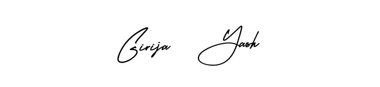 Create a beautiful signature design for name Girija   Yash. With this signature (AmerikaSignatureDemo-Regular) fonts, you can make a handwritten signature for free. Girija   Yash signature style 3 images and pictures png