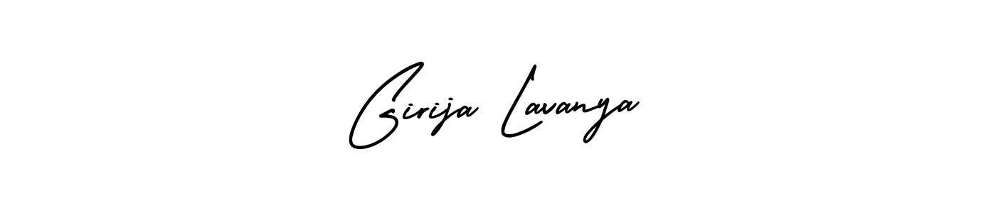 How to Draw Girija Lavanya signature style? AmerikaSignatureDemo-Regular is a latest design signature styles for name Girija Lavanya. Girija Lavanya signature style 3 images and pictures png