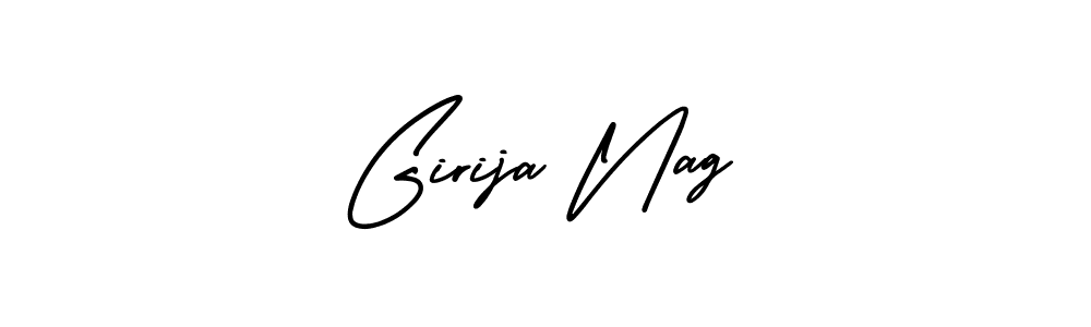 The best way (AmerikaSignatureDemo-Regular) to make a short signature is to pick only two or three words in your name. The name Girija Nag include a total of six letters. For converting this name. Girija Nag signature style 3 images and pictures png