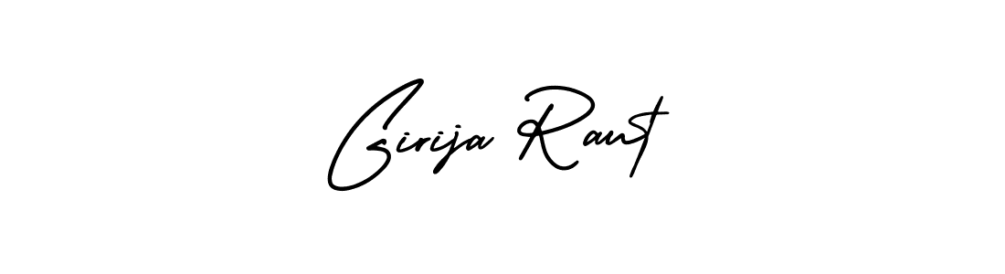 How to make Girija Raut signature? AmerikaSignatureDemo-Regular is a professional autograph style. Create handwritten signature for Girija Raut name. Girija Raut signature style 3 images and pictures png