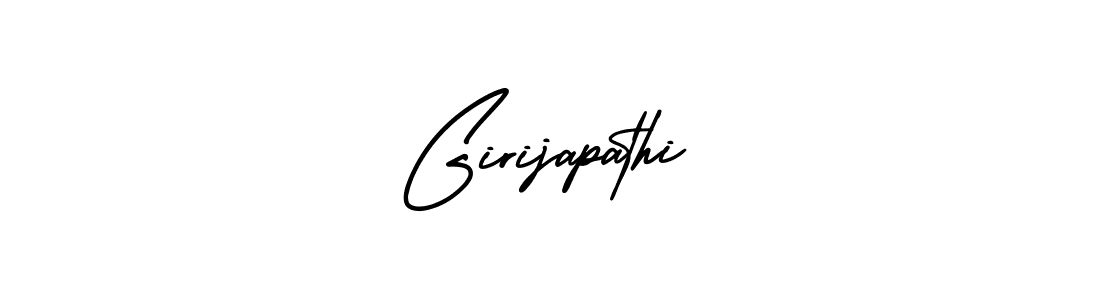 The best way (AmerikaSignatureDemo-Regular) to make a short signature is to pick only two or three words in your name. The name Girijapathi include a total of six letters. For converting this name. Girijapathi signature style 3 images and pictures png