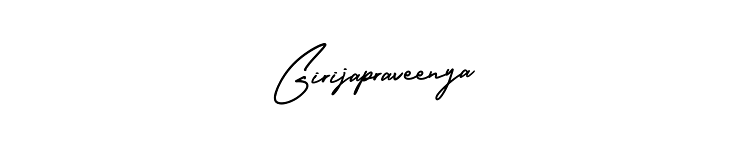 How to make Girijapraveenya name signature. Use AmerikaSignatureDemo-Regular style for creating short signs online. This is the latest handwritten sign. Girijapraveenya signature style 3 images and pictures png
