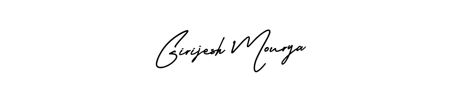 How to Draw Girijesh Mourya signature style? AmerikaSignatureDemo-Regular is a latest design signature styles for name Girijesh Mourya. Girijesh Mourya signature style 3 images and pictures png