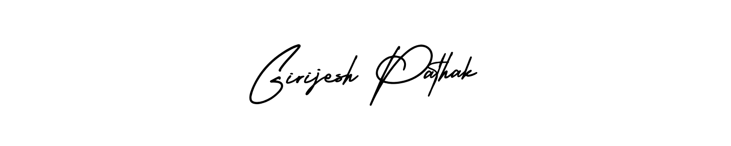 How to Draw Girijesh Pathak signature style? AmerikaSignatureDemo-Regular is a latest design signature styles for name Girijesh Pathak. Girijesh Pathak signature style 3 images and pictures png