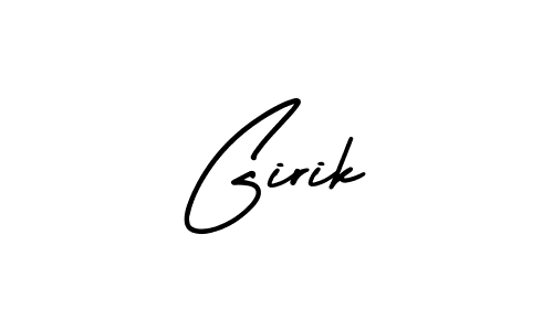 How to Draw Girik signature style? AmerikaSignatureDemo-Regular is a latest design signature styles for name Girik. Girik signature style 3 images and pictures png
