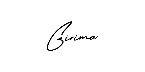You should practise on your own different ways (AmerikaSignatureDemo-Regular) to write your name (Girima) in signature. don't let someone else do it for you. Girima signature style 3 images and pictures png