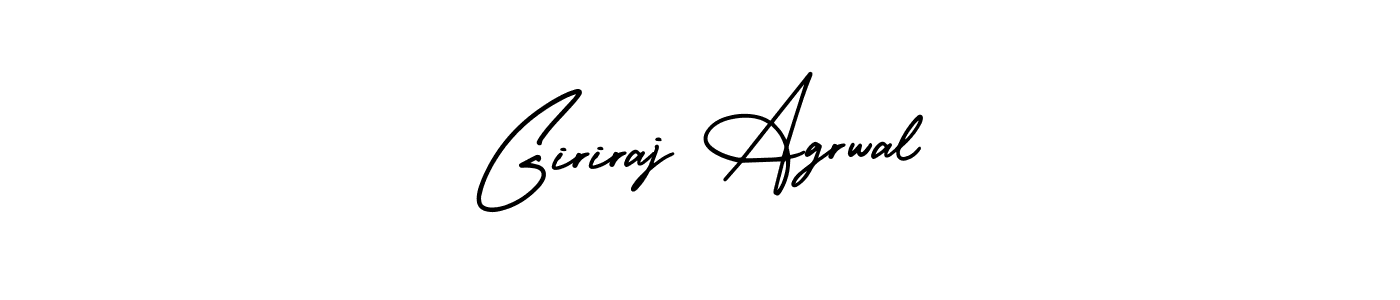 Make a beautiful signature design for name Giriraj Agrwal. With this signature (AmerikaSignatureDemo-Regular) style, you can create a handwritten signature for free. Giriraj Agrwal signature style 3 images and pictures png