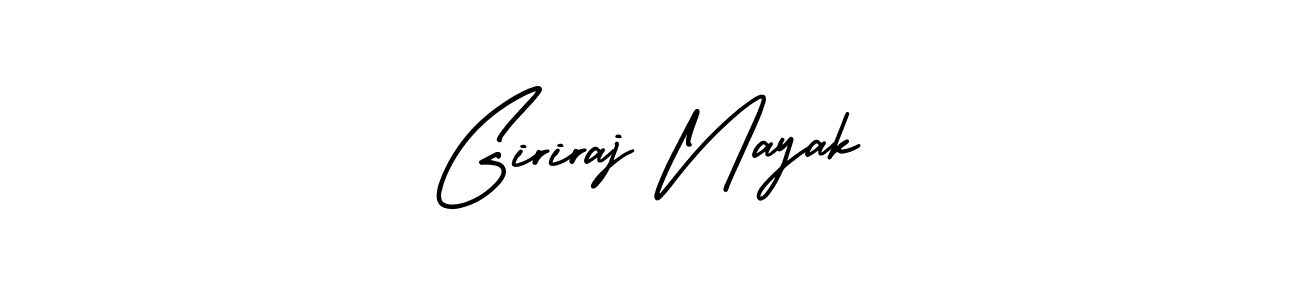 The best way (AmerikaSignatureDemo-Regular) to make a short signature is to pick only two or three words in your name. The name Giriraj Nayak include a total of six letters. For converting this name. Giriraj Nayak signature style 3 images and pictures png