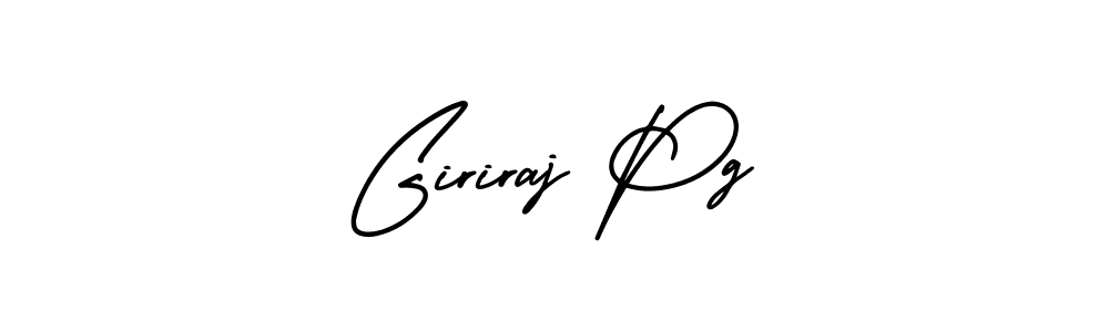 The best way (AmerikaSignatureDemo-Regular) to make a short signature is to pick only two or three words in your name. The name Giriraj Pg include a total of six letters. For converting this name. Giriraj Pg signature style 3 images and pictures png