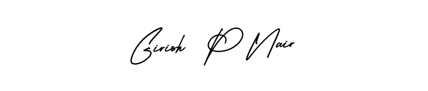 How to make Girish  P Nair name signature. Use AmerikaSignatureDemo-Regular style for creating short signs online. This is the latest handwritten sign. Girish  P Nair signature style 3 images and pictures png