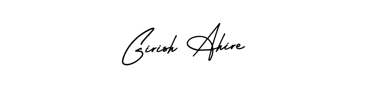 if you are searching for the best signature style for your name Girish Ahire. so please give up your signature search. here we have designed multiple signature styles  using AmerikaSignatureDemo-Regular. Girish Ahire signature style 3 images and pictures png