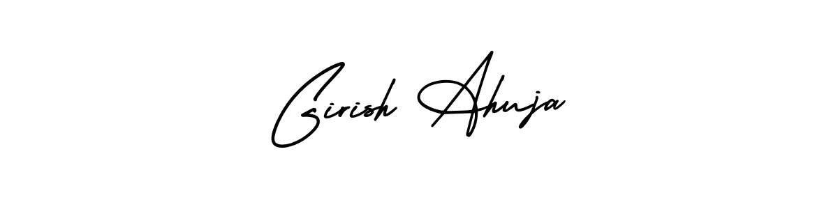 Make a short Girish Ahuja signature style. Manage your documents anywhere anytime using AmerikaSignatureDemo-Regular. Create and add eSignatures, submit forms, share and send files easily. Girish Ahuja signature style 3 images and pictures png