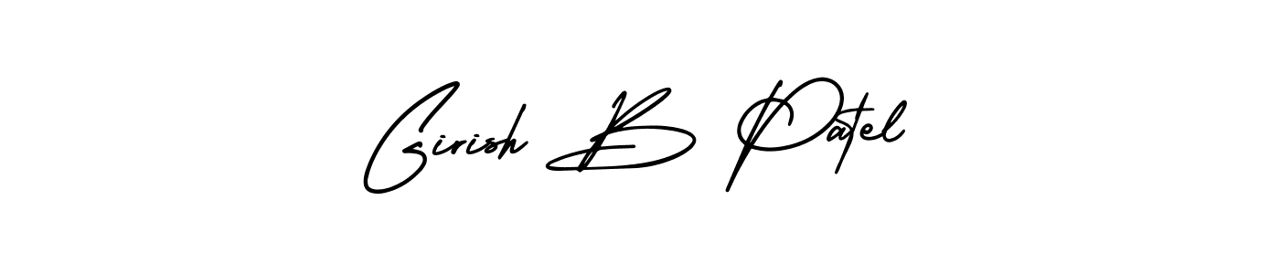 Girish B Patel stylish signature style. Best Handwritten Sign (AmerikaSignatureDemo-Regular) for my name. Handwritten Signature Collection Ideas for my name Girish B Patel. Girish B Patel signature style 3 images and pictures png