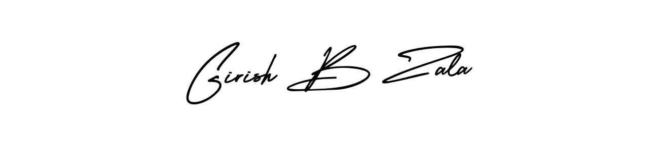 Make a short Girish B Zala signature style. Manage your documents anywhere anytime using AmerikaSignatureDemo-Regular. Create and add eSignatures, submit forms, share and send files easily. Girish B Zala signature style 3 images and pictures png